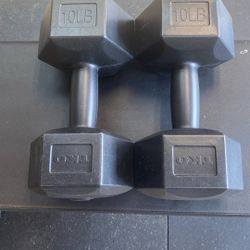 Pair Of 10lb TKO Hex Dumbbells $20