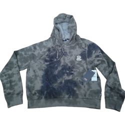 Vans Check Boxy Tie Dye Pullover Hoodie SZ L