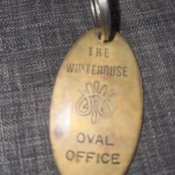 The White House Oval Office Keychain Solid Brass