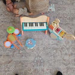 Baby instruments tambourine xylophone piano v tech drum