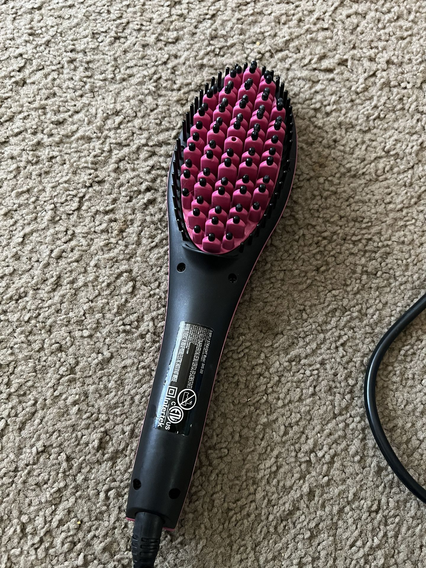 New! Simply Straight Hot Brush Full Size  Gets Hot Up To 450 Degrees 