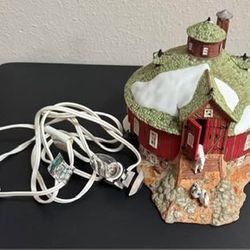 Department 56 Whitehill Round Barn with Working Light and Foam Insert AS IS just $25 