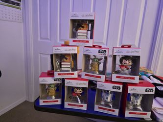 Christmas Ornaments 4 Harry Potter And 4 Star Wars Ornaments 