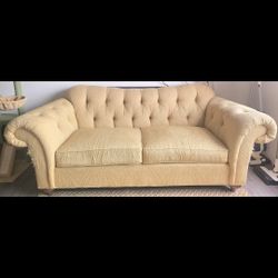 Custom-Made Yellow Ethan Allen Couch [USED, GOOD CONDITION]