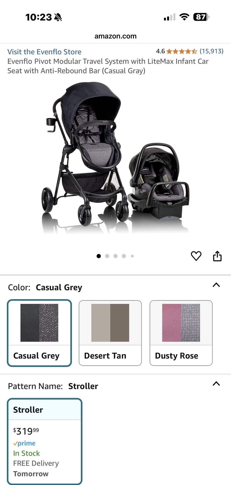Even Flo Travel System + Extra Base