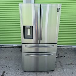 Samsung French Door Stainless Refrigerator ; Bottom Freezer