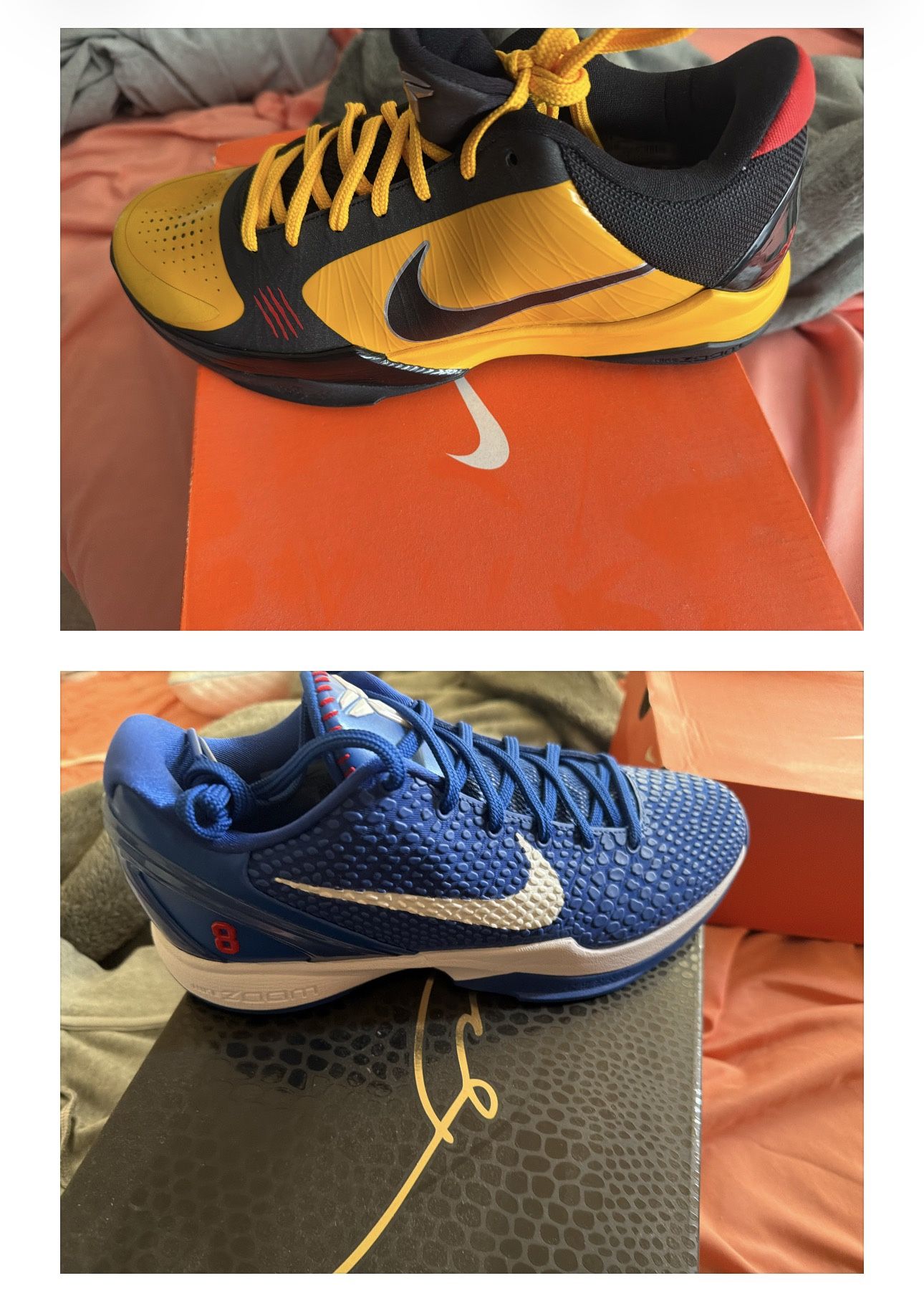 2010 KOBE 5 Bruce Lee OG Non Protro And Kobe 6 Dodgers Size 9.5
