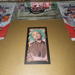 J Balvin. 2023 Topps Allen & Ginter #222 Mini Black Bordered (RC)