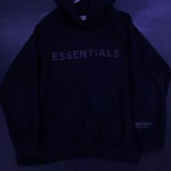 Black essentials hoodie