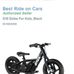 Kids Electric Bike For Sale 