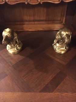 Brass Mid-Century Irish Setter/Golden Retriever/Labrador Bookends
