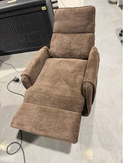 Brown  Color Power Recliner Chair, Small Recliners for Small Spaces, Electric Recliner Chairs for Adults with Remote, Pillow and Side Pockets, Reclini