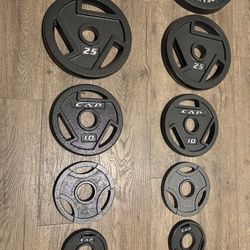 BRAND NEW Full Set Of Cast Iron Weight Plates  from 5s to 45s [Total: 245 lbs] 
