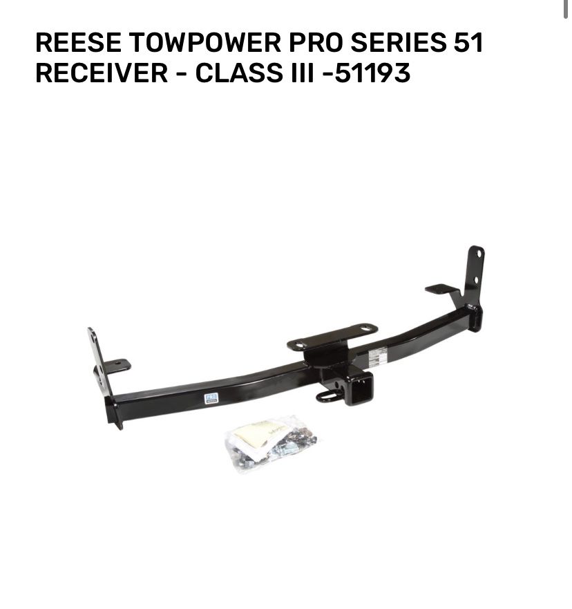  REESE TOWPOWER PRO SERIES 51 RECEIVER - CLASS III -51193