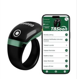 Lightweight Tasbih Smart Ring, Tasbeeh Counters,Prayer Direction Indicator Guide,5 Azan Alarm Clock,Forgiveness,Electronic Rosary,Eid Al-Fitr Eid Al-A
