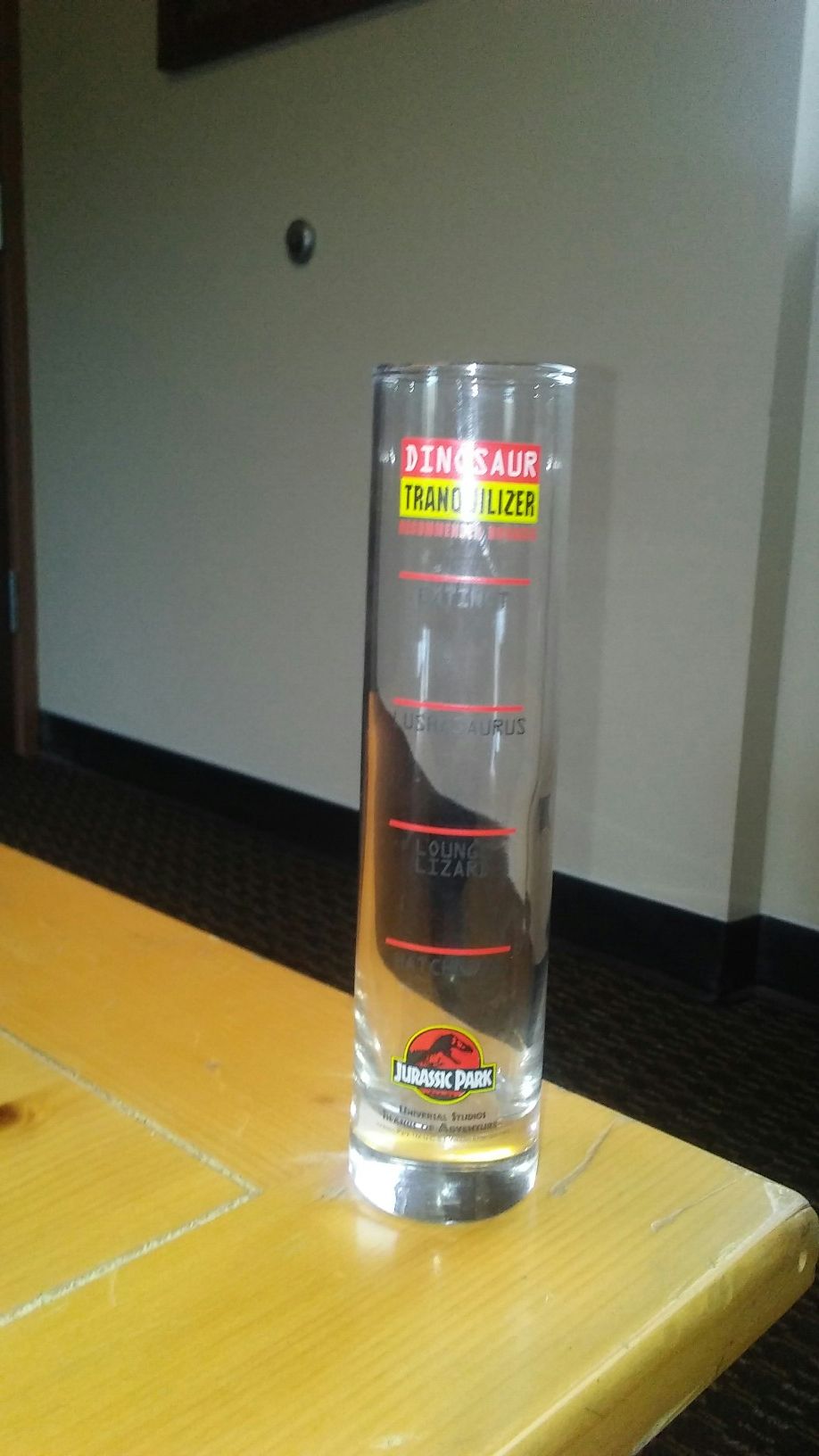Jurassic park shot glass