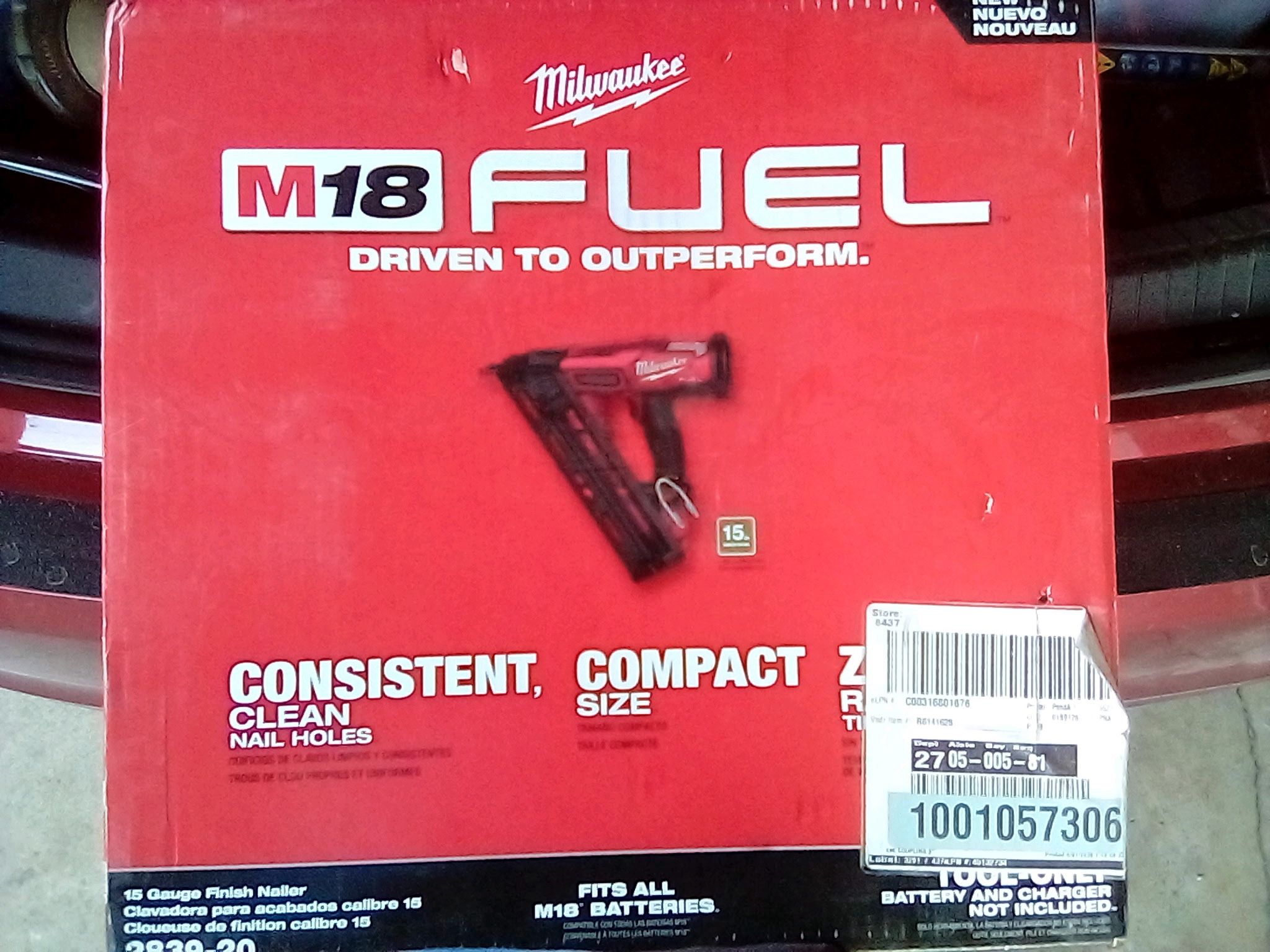 Milwaukee Fuel 15 Finish Nailer
