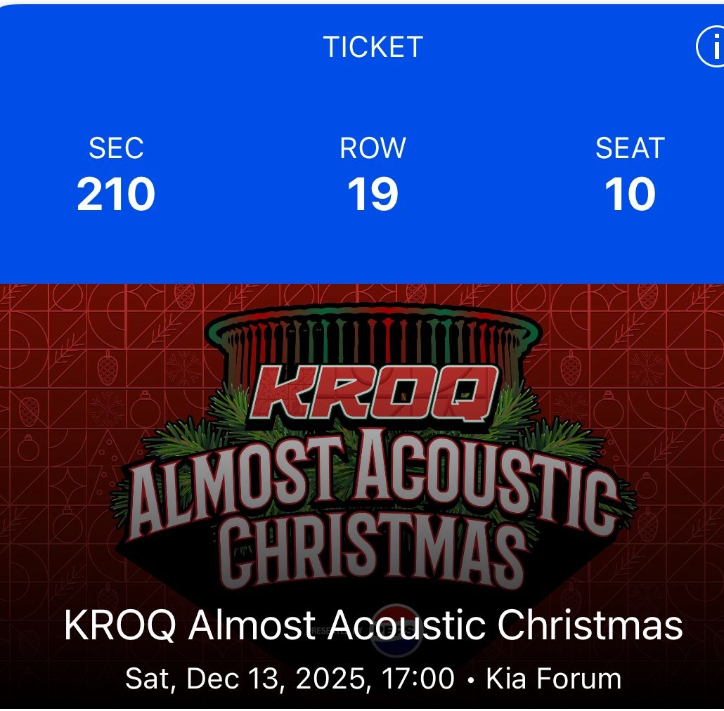 KROQ Almost Acoustic Christmas Tickets