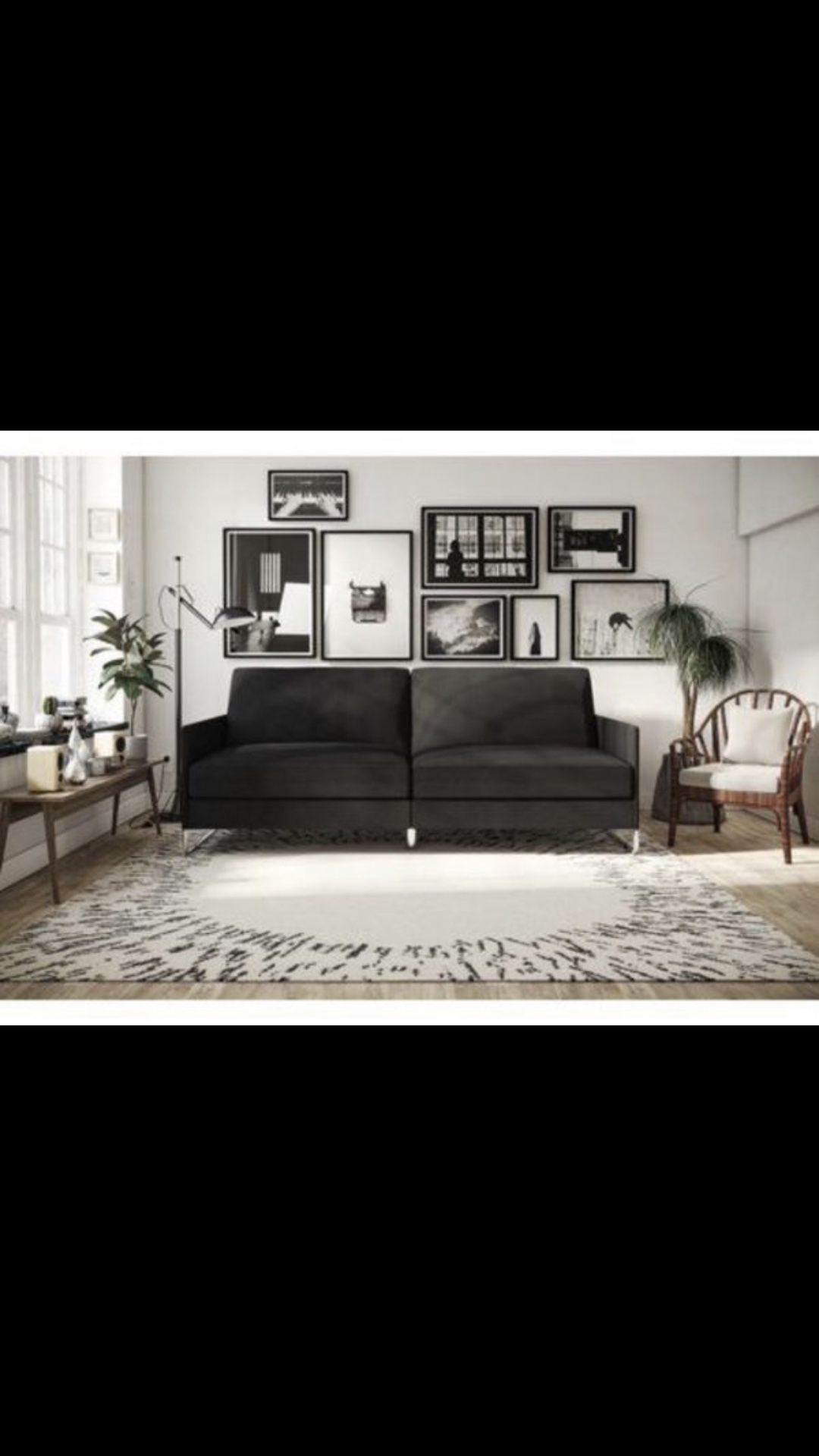 Grey Linen Sofa Futon (Fathers Day Special!) jM $125 Ends Jun.15th