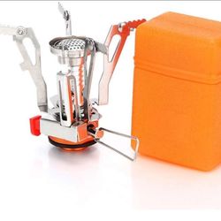 AOTU Portable Camping Stoves Backpacking Stove with Piezo Ignition Stable Support Wind-Resistance Camp Stove for Outdoor Camping Hiking Cooking