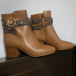Michael Kors Leather Mid Ankle Booties