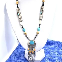 Sterling Southwestern Turquoise Necklace
