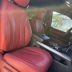 2 red seat covers for ram truck 2019 1500