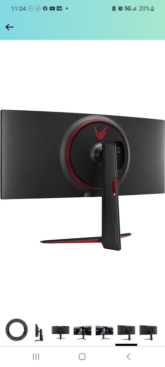 LG 34GP83A B 34 Inch 21: UltraGear Curved QHD (3440 x 1440) 1ms