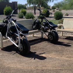 Coleman Mini Bike Upgraded ( The One On The Right)