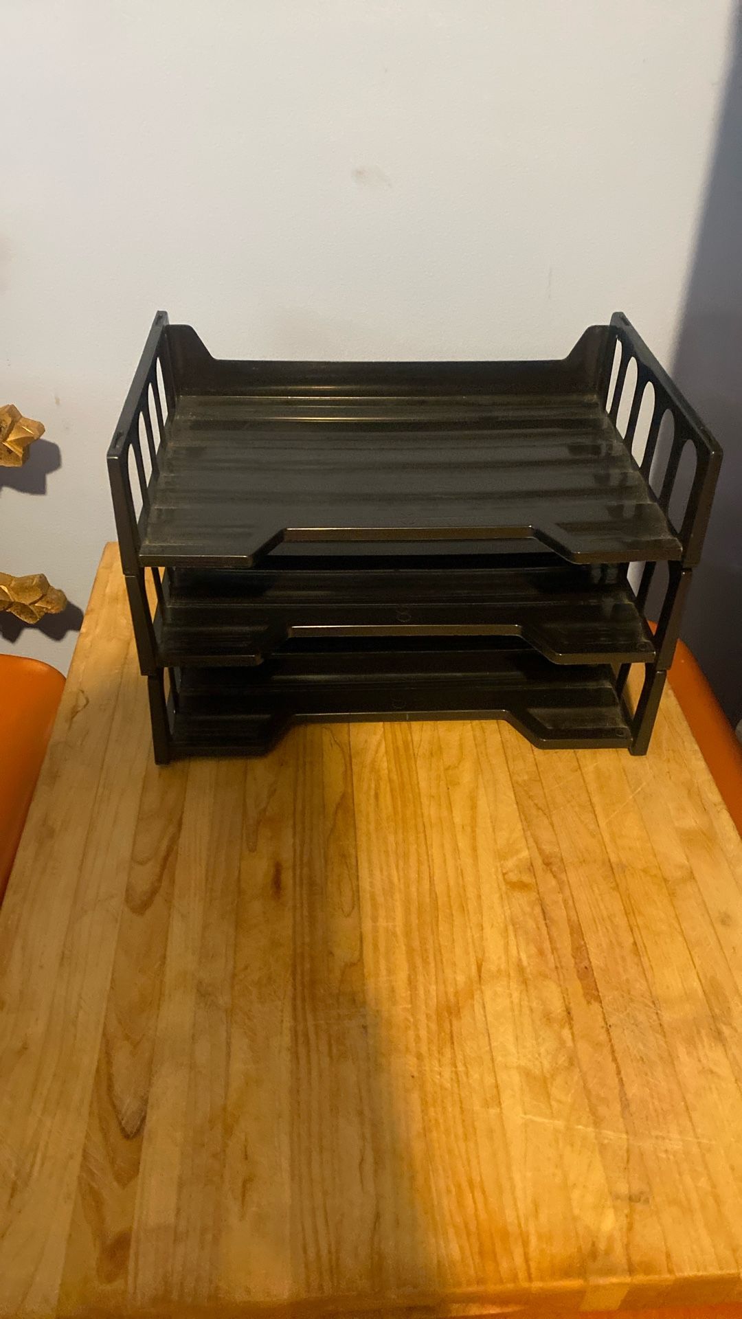 3 Stackable Organizers And Box Of Manila File Folders