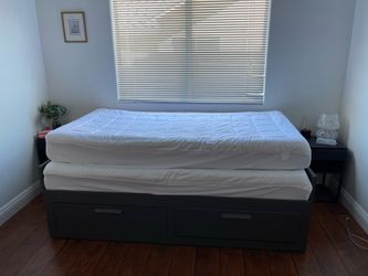 Day Bed Pulls out to King Bed - 2 Twin Mattresses Included