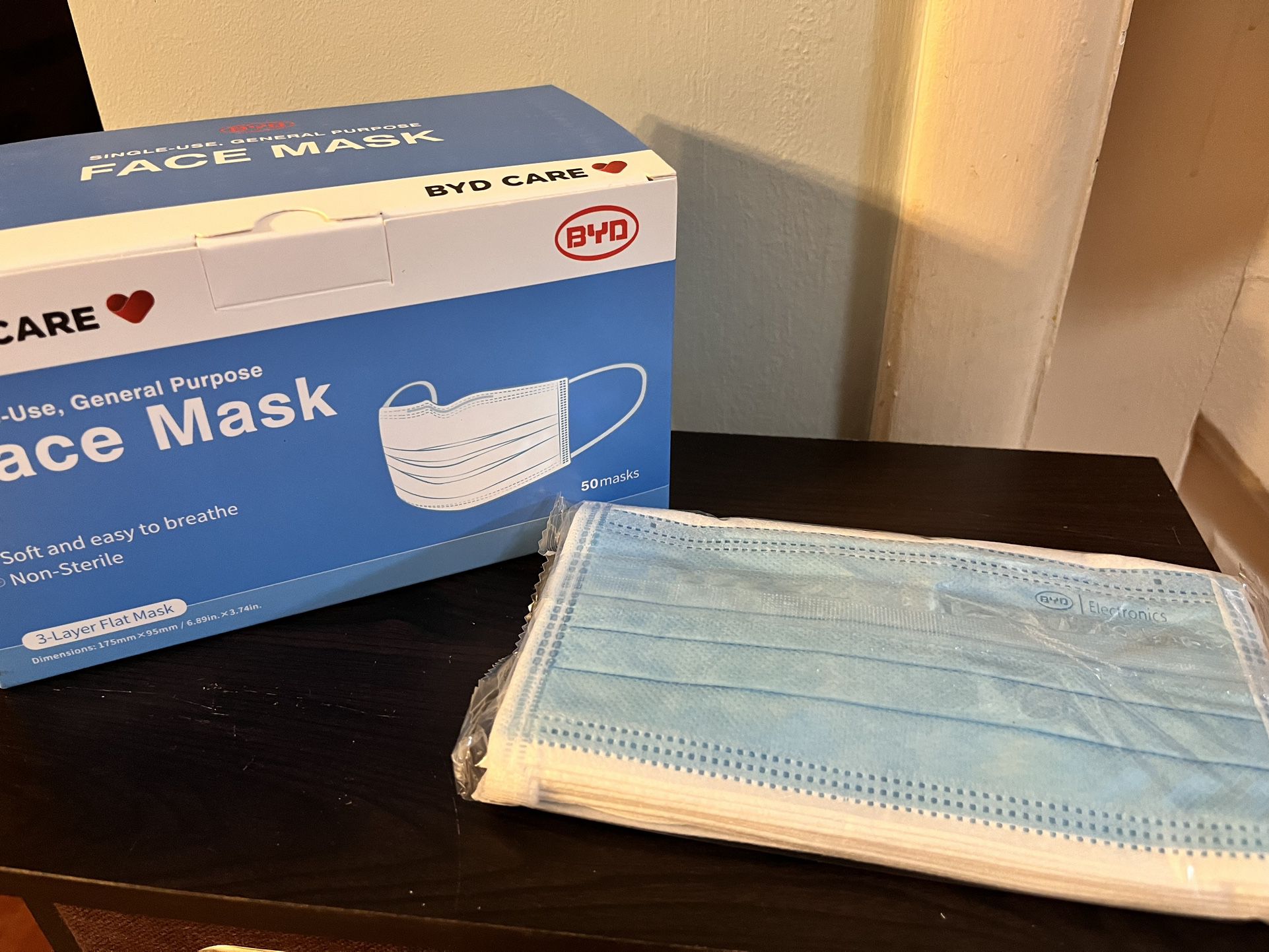 New Box Of 50 Face Mask BYD Care