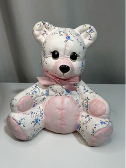 Teresa Davidson Vintage Soft-Sculpture Style Ceramic Teddy Bear Coin Bank
