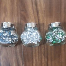 3 Containers Rhinestone Gems $5