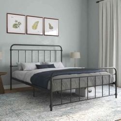 New Inbox King Platform Bed Metal Black Mattress Not Included 