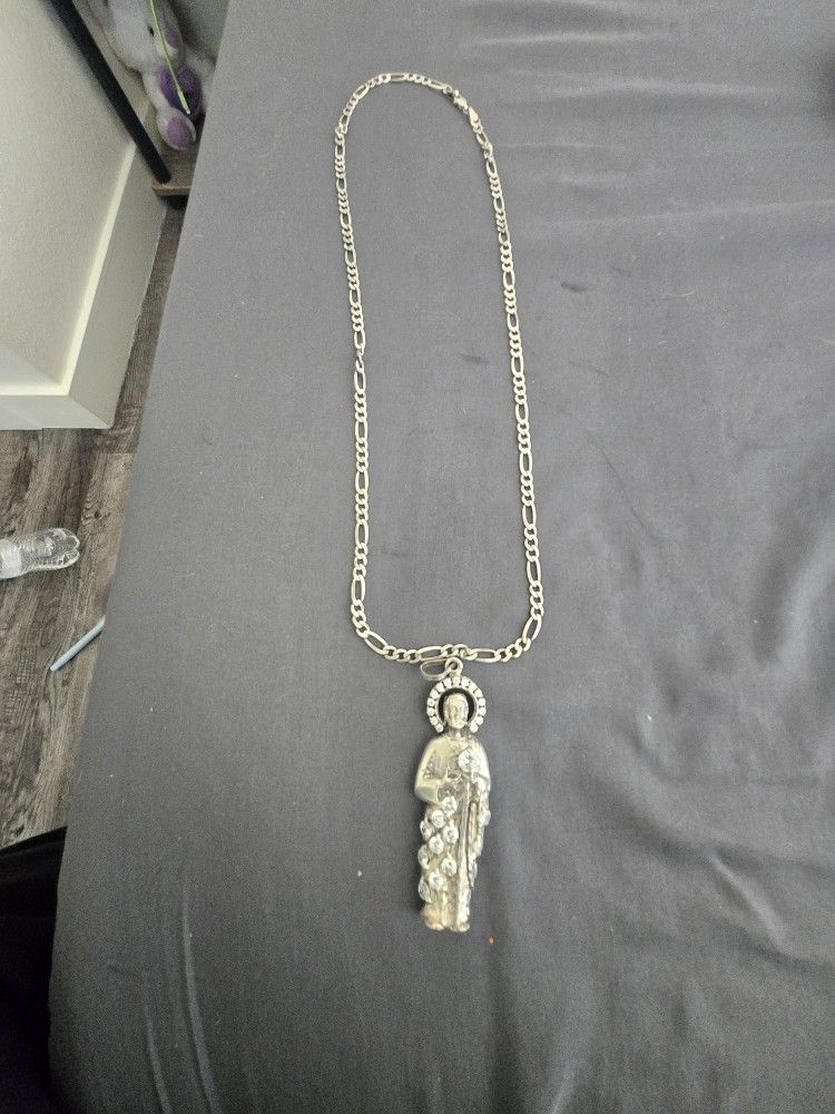 cadena de plata de san judas