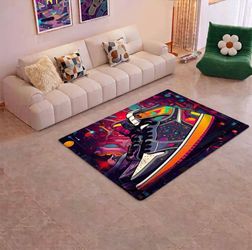 New Sneaker Graphic Area Rug 5x7