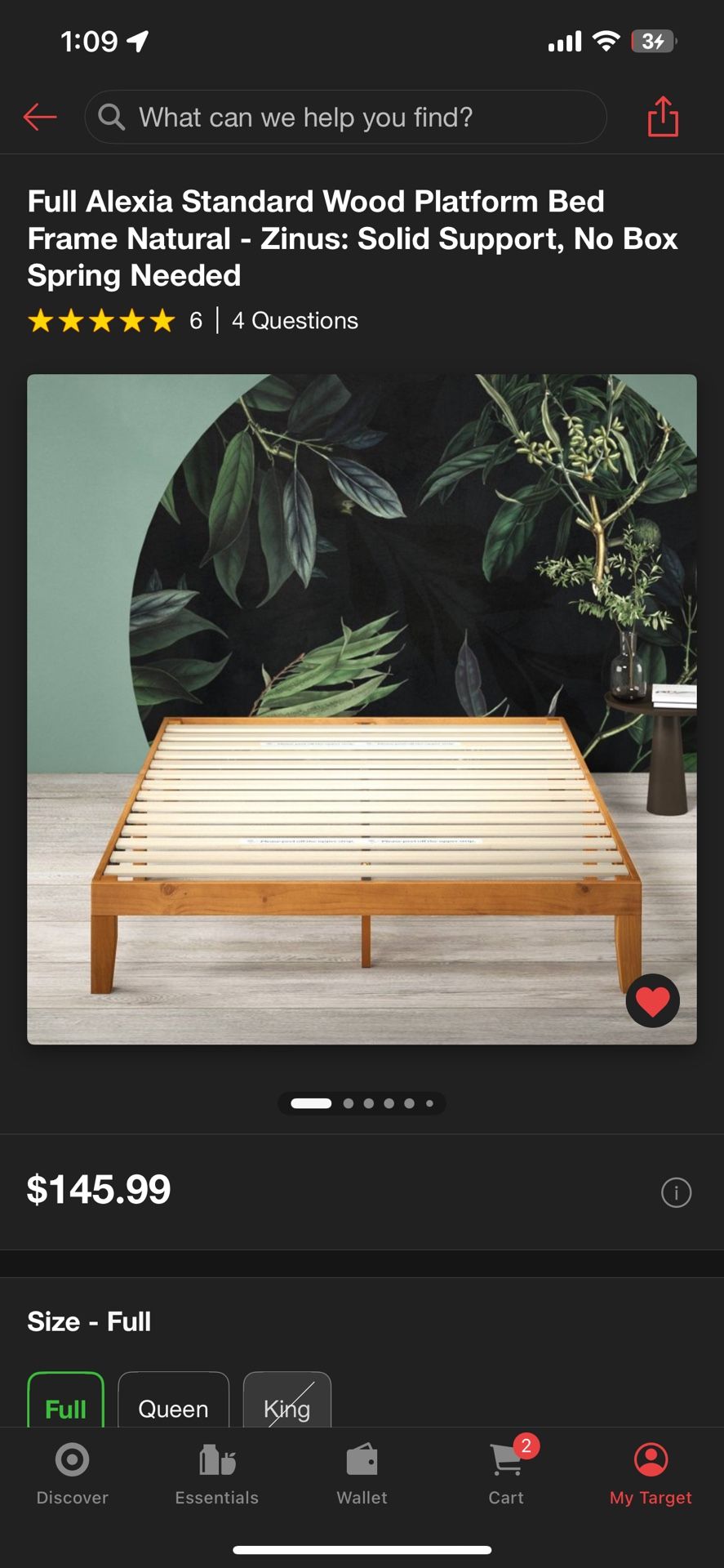 Wooden Full Bed Frame And Mattress 