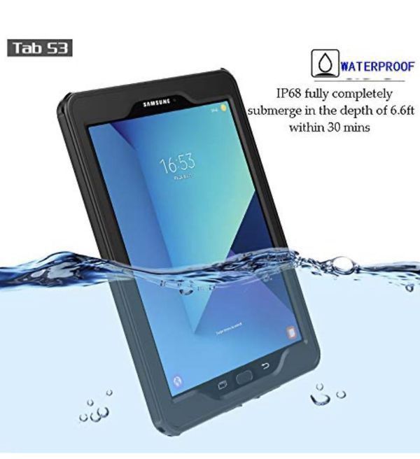 Galaxy Tab S3 Waterproof Case, iThrough IP68/2M Tab S3 (SM-T820) Case, Protect Sleek Shock Drop Rain Snow Proof Underwater Cover for Galaxy Tab S3 9.
