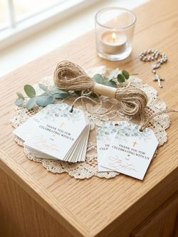 Baptism Thank You Cards (26 pcs) New