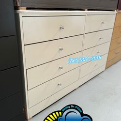 White Diamond Eight Drawer Dresser Cajonera Chest