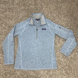 Patagonia Better Sweater 1/4 Zip Pullover Hawthorne Blue 25618 Women Size SMALL