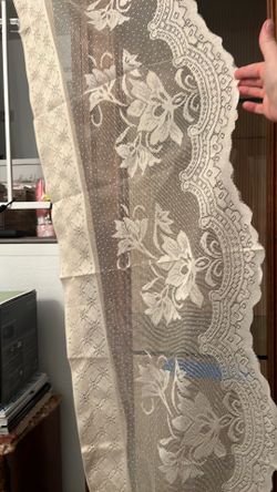 Sheer valance Ivory color. New