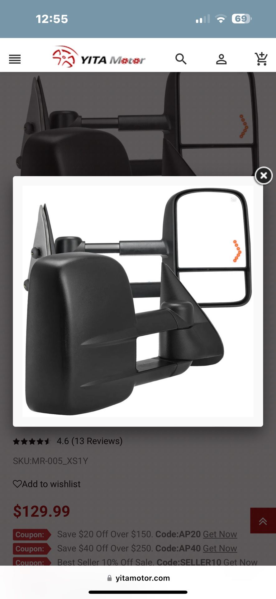 Chevy GMC Towing Mirrors 