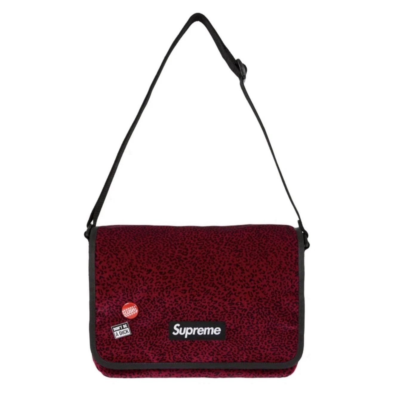 Supreme Velvet Small Messenger Bag | Red
