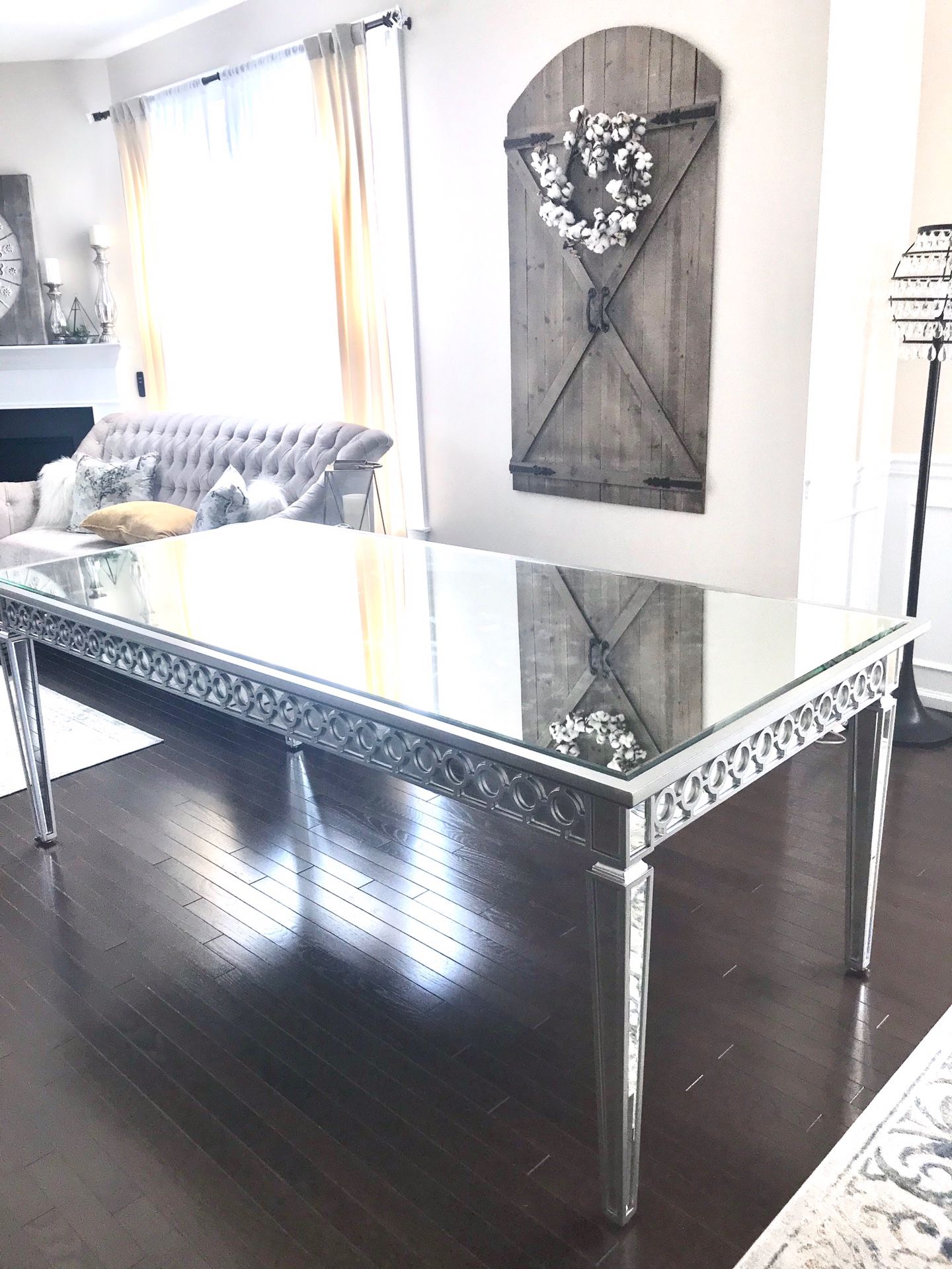 Z Gallerie Sophie Mirrored dining table
