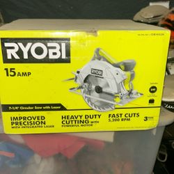 Ryobi 7-1/4 Circular Saw With Laser 15amp