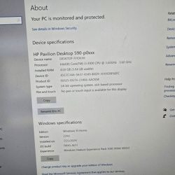 hp pavilion desktop 590-p0xxx core i3