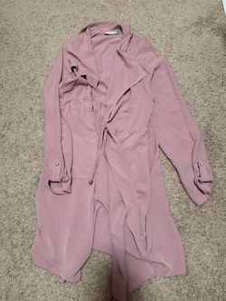 Pink lightweight draped jacket