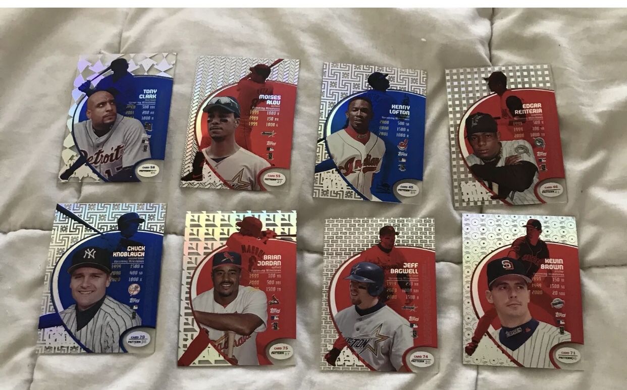 1998 Topps Tek Baseball 8 Card Lot Free Shipping